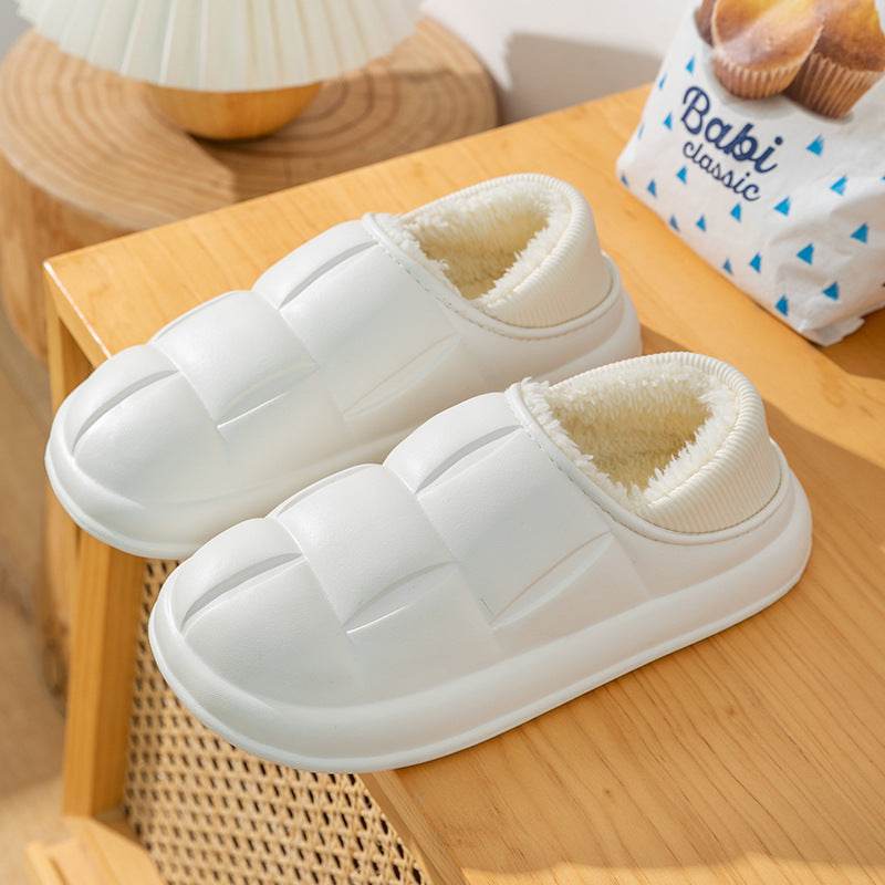 EVA House Shoes Indoor Fuzzy Fluffy Slippers Winter Plush Shoes - Mubimart