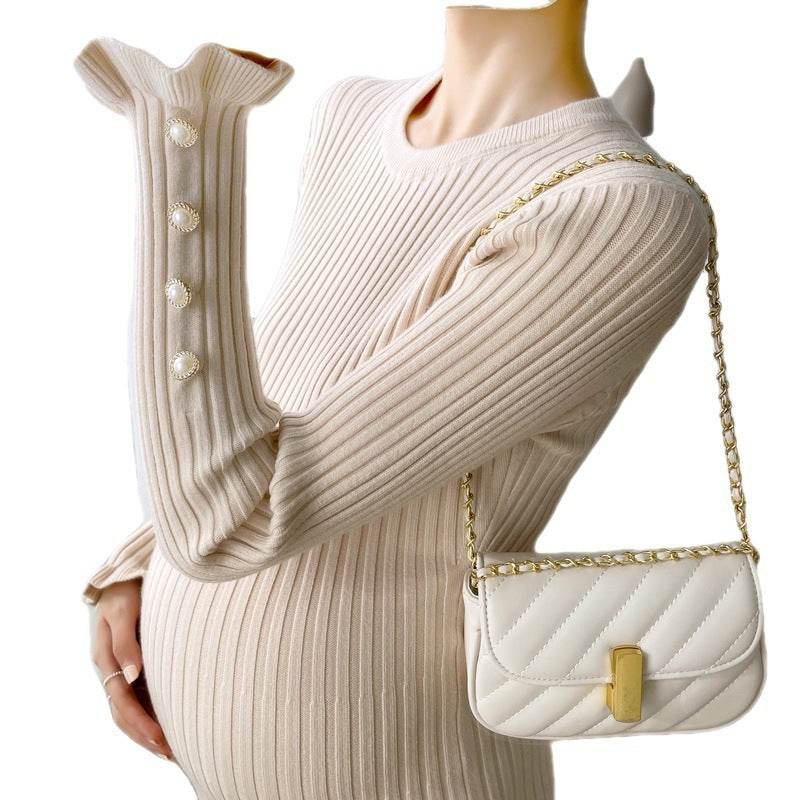 New Style Maternity Sweater Knitted Dress - Mubimart