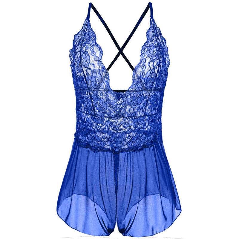 Lace sling bodysuit - Mubimart
