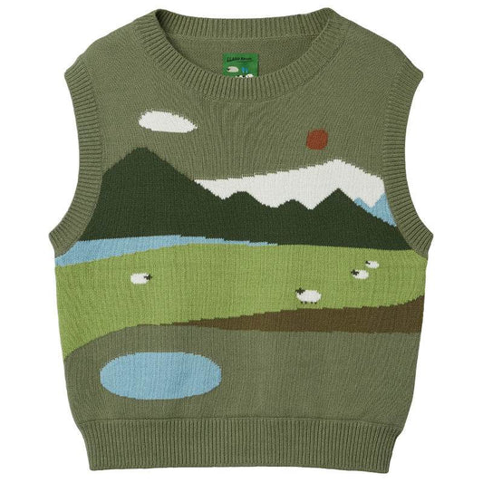 Campus sleeveless sweater vest vest - Mubimart