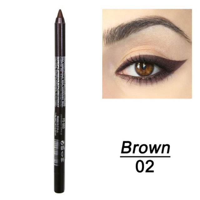 1 Pc Long-lasting Eyeliner Pencil Waterproof 14 Colors - Mubimart