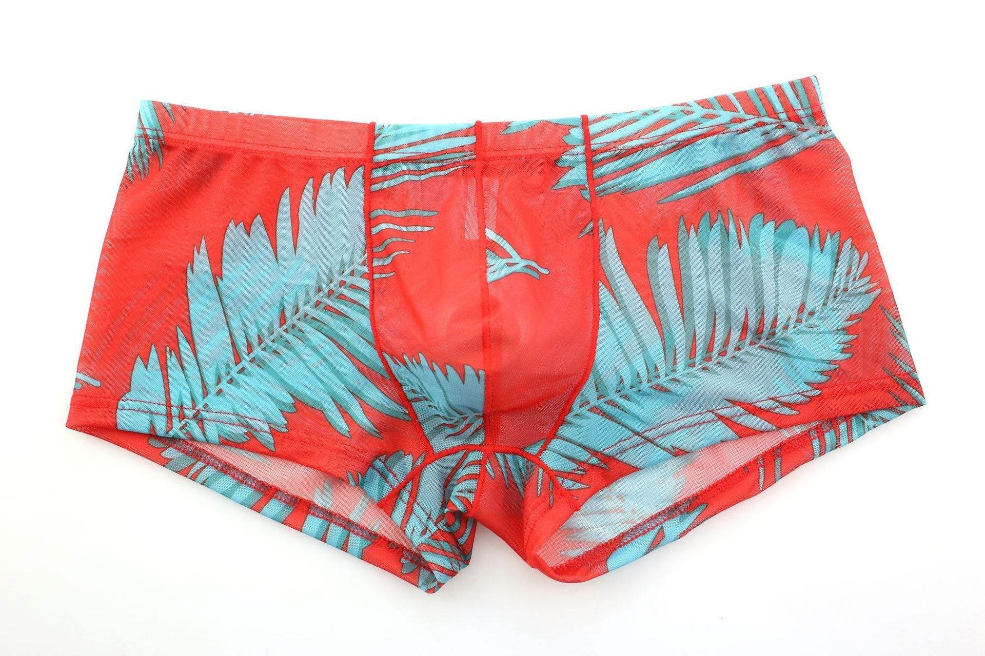 Men Underwear Flat Angle Screen Printing Tight - Mubimart
