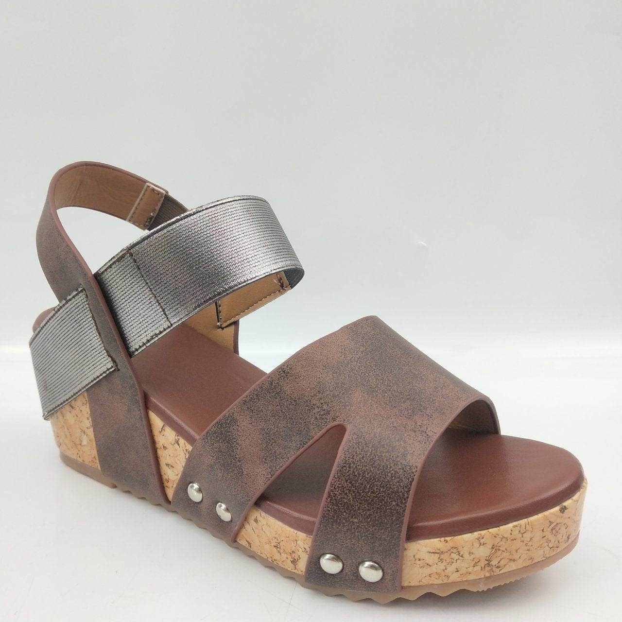 Muffin thick platform wedge sandals - Mubimart