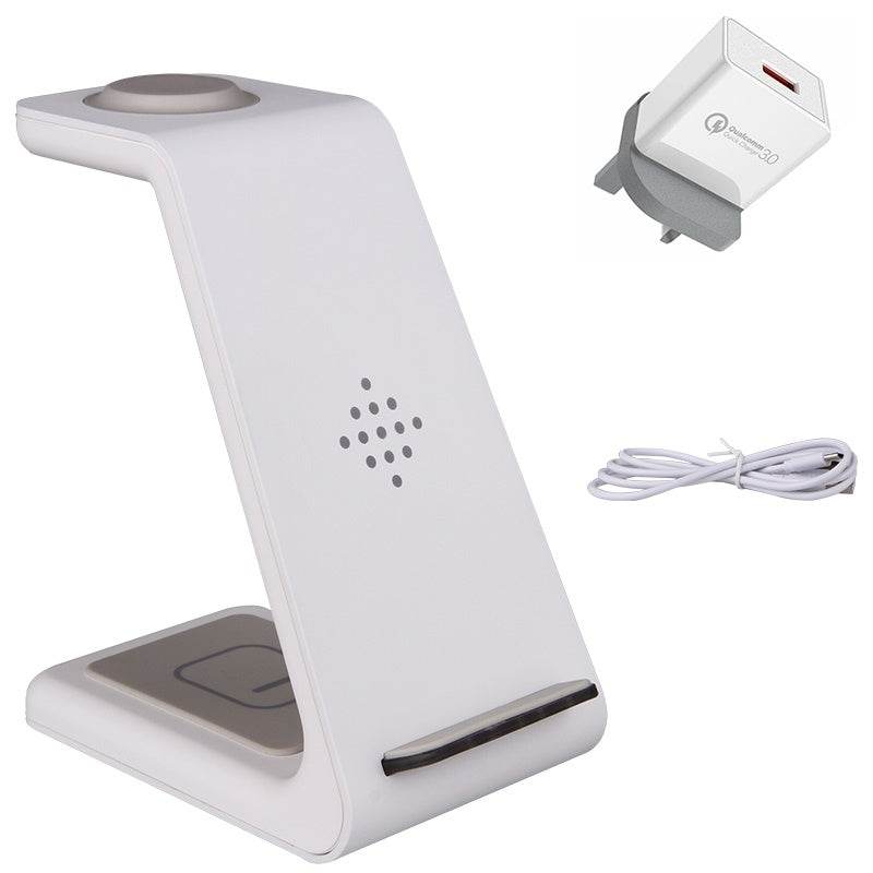 3 In 1 Fast Charging Station Wireless Charger Stand Wireless Quick Charge Dock For Phone Holder - Mubimart