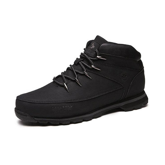 Trendy Outdoor Boots Hiking Shoes Men's Cotton Boots - Mubimart