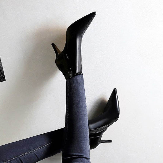 Thin booties and nude boots - Mubimart