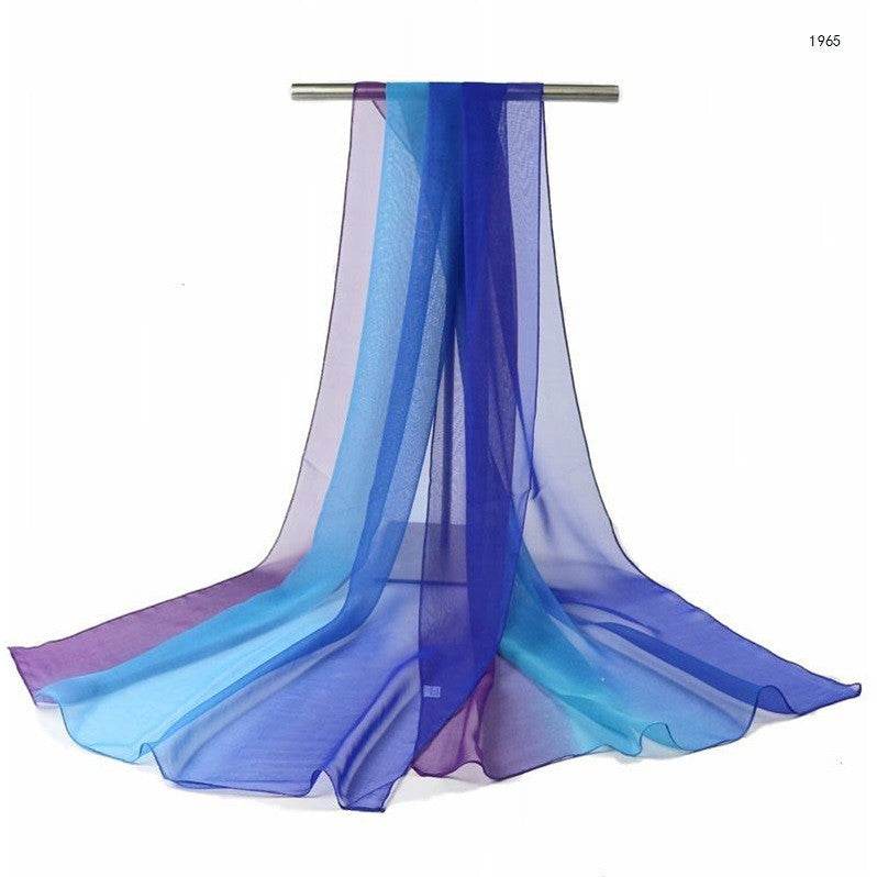Gradient silk shawl - Mubimart