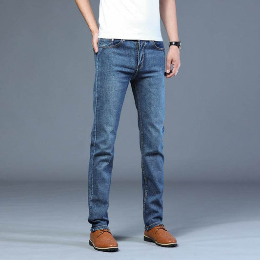 Straight slim-fit stretch jeans - Mubimart