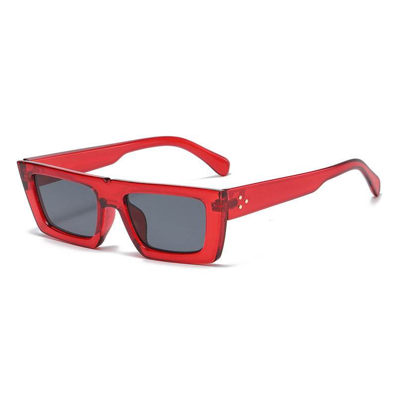 Street Girl Retro Square Sunglasses Rectangle - Mubimart