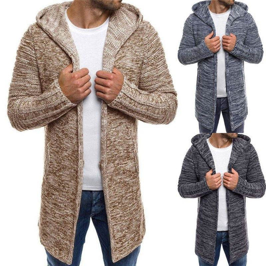 Mens Hoode Trench Cardigan Blouse Outwear Padded Down Winter - Mubimart