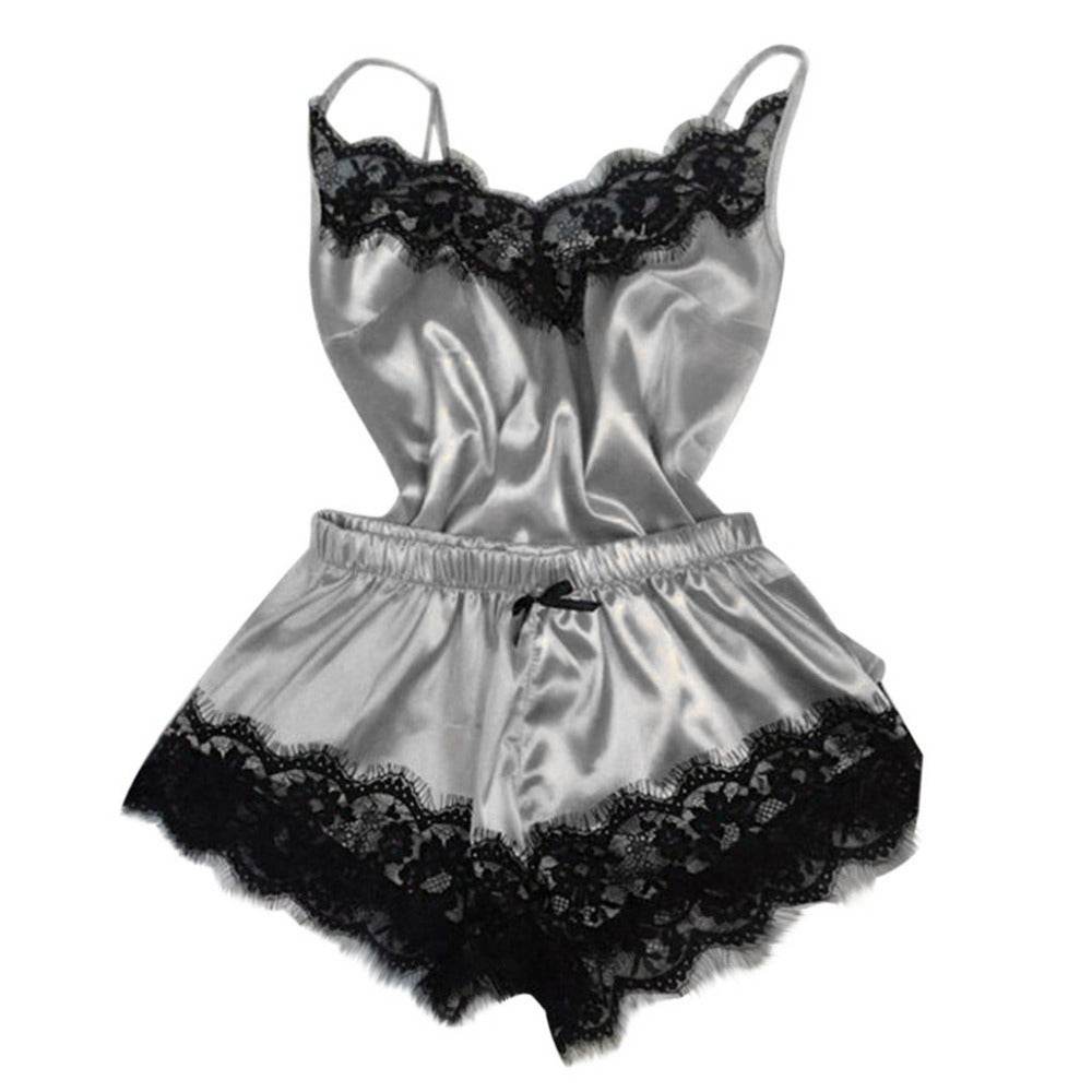 Pajamas simulation silk nightgown plus size home underwear skirt - Mubimart
