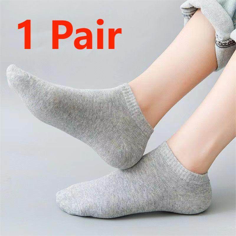 Men's Odor Resistant Low Cut Shallow Mouthed Invisible Boat Socks - Mubimart