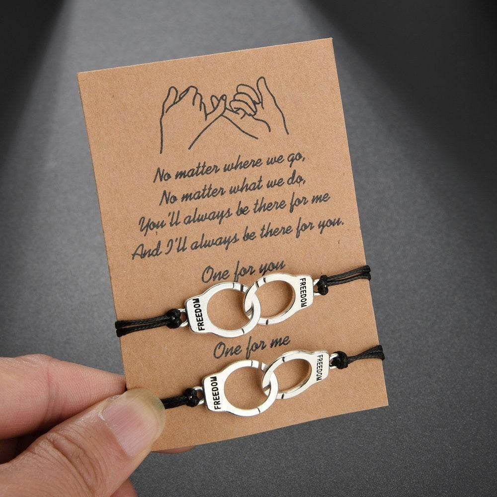 Couple Handcuffs Bracelets Friendship Card Bracelets Bracelets - Mubimart