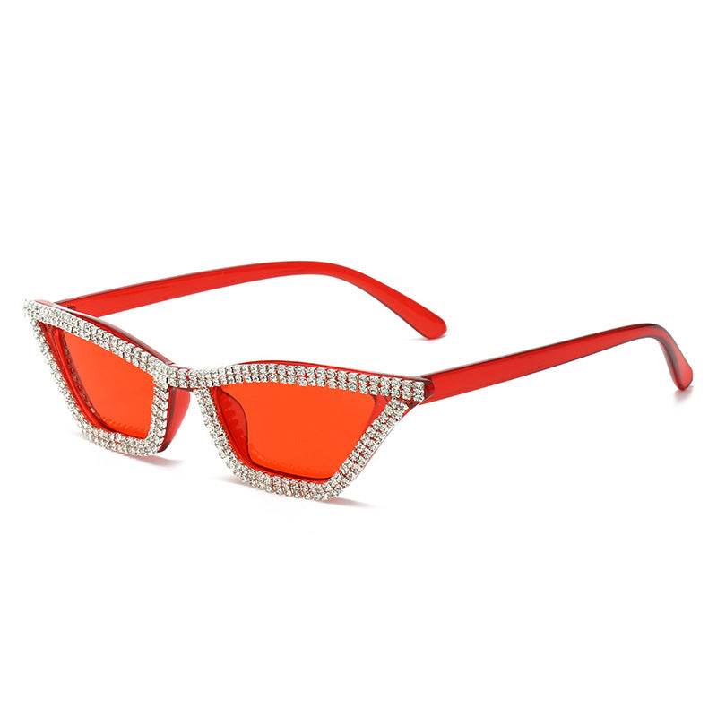 Classic Cat Eye Diamond Sunglasses Handmade Diamond - Mubimart