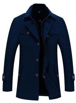 Autumn and Winter New Men's Woolen Coat Men