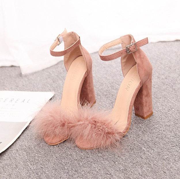 Fur SuedeToe Pumps - Mubimart