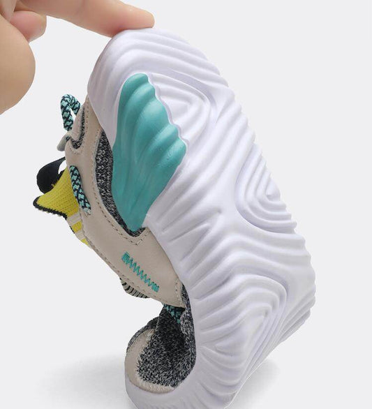 Fly Knit Double-Mesh Children's Anti-Slip Sneaker - Mubimart