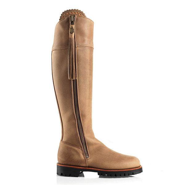 Tall metal embellished low square heel boots - Mubimart