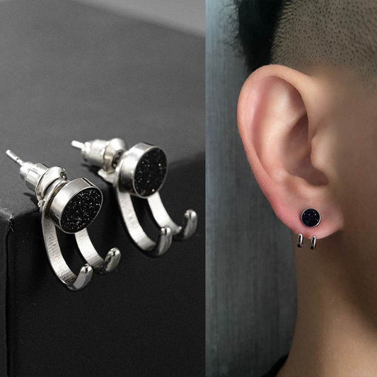 925 Earrings Men's Trend Personality Men - Mubimart