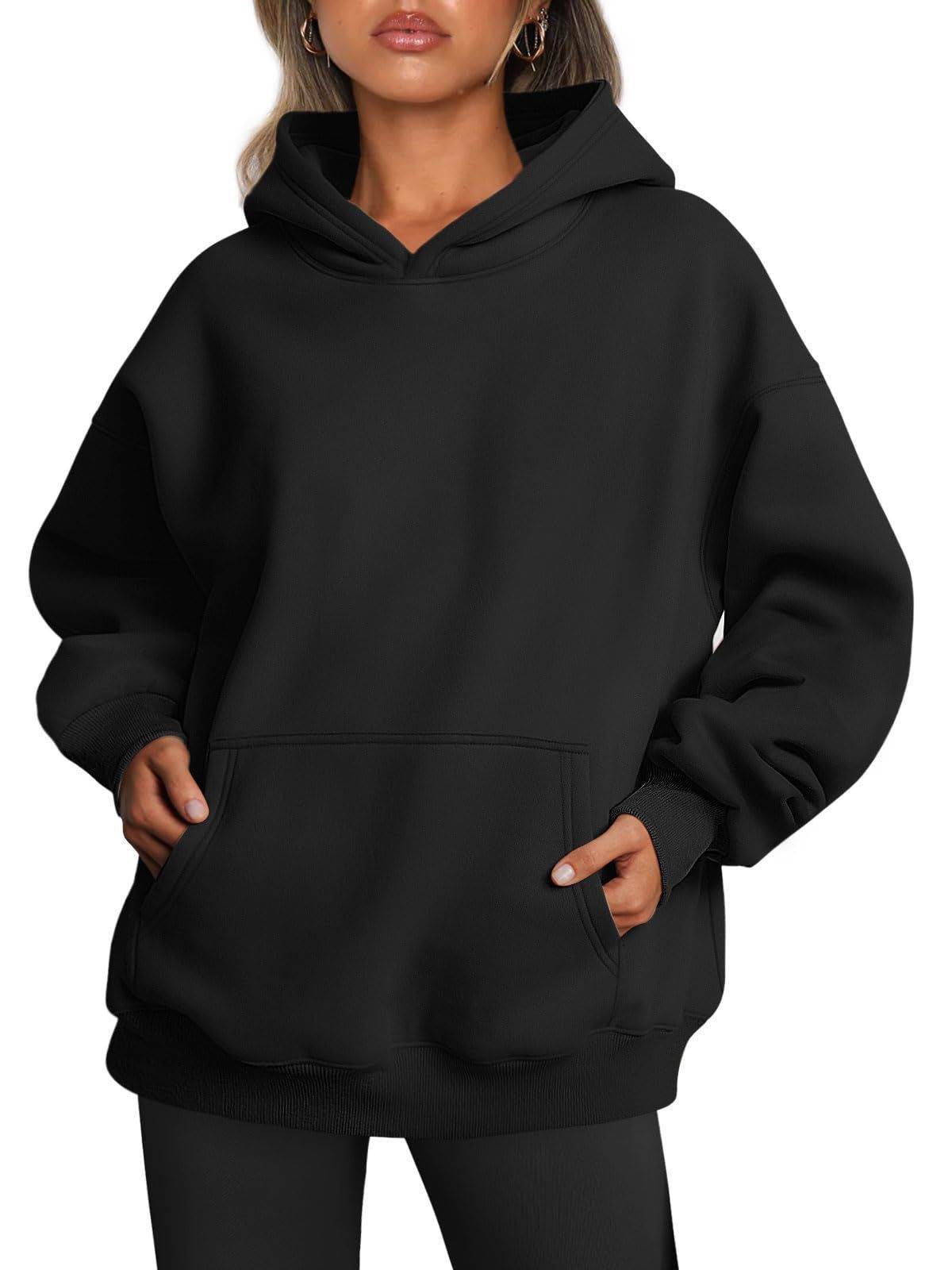 Women's Oversized Hoodies Fleece Loose Sweatshirts With Pocket Long Sleeve Pullover Hoodies Sweaters Winter Fall Outfits Sports Clothes - Mubimart