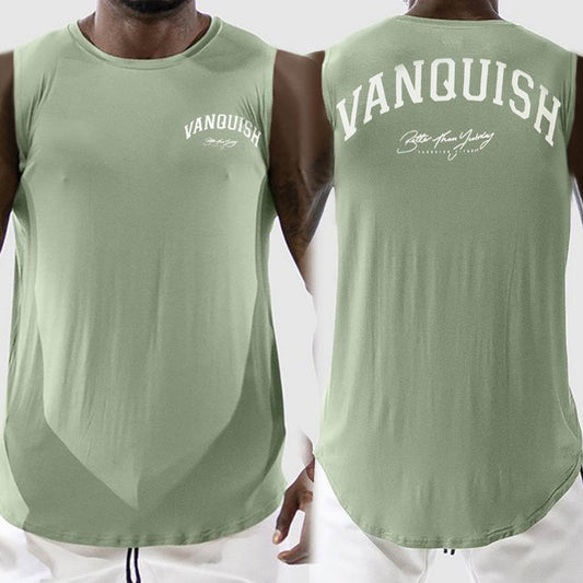 Summer New Muscle Fitness Brother Sports Undershirt Men Running Training Tops - Mubimart