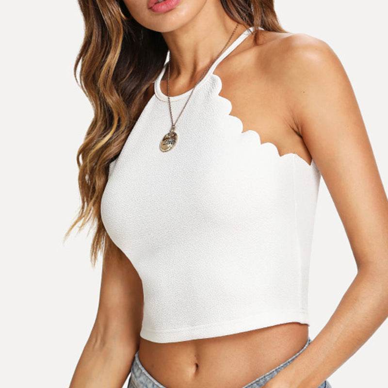 Exposed navel camisole - Mubimart