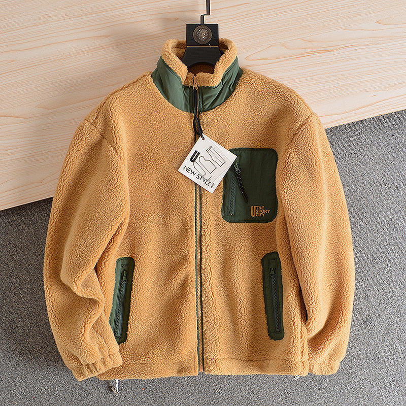 Fleece Autumn Winter Stand Collar Fleece Jacket