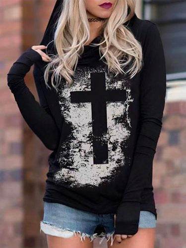 Digital Printing Plus Size Casual Pullover - Mubimart