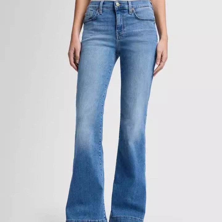 Retro Hip Lifting Stretch Bootcut Pants - Mubimart