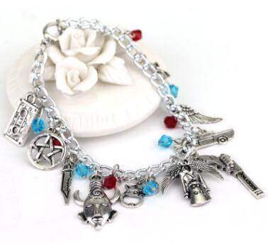 Charms Jewelry Series Supernatural Dean Winchester Sword Weapon Pendants Bracelets For Women Punk Bracelet Bangle - Mubimart