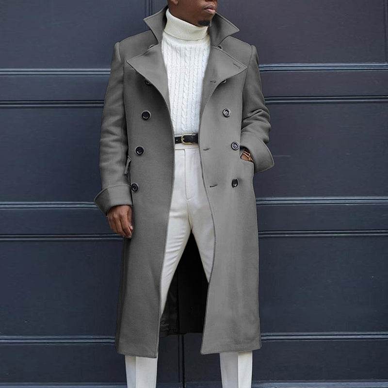 British Loose Coat Mid-Length Trench Coat - Mubimart