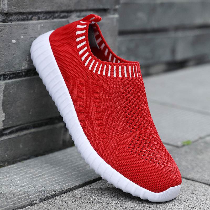 Fashion Slip On Female Walking Shoes Lightweight Flat Shoes Women - Mubimart