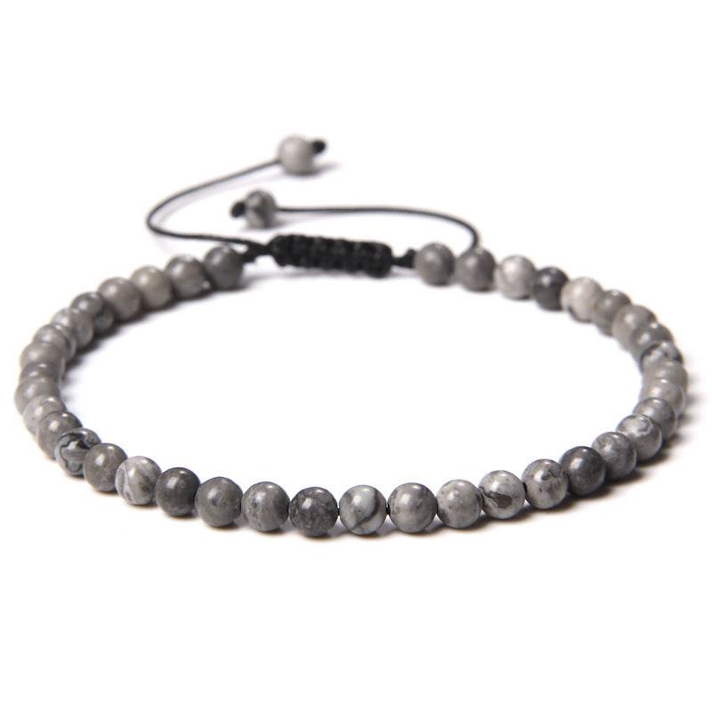 Adjustable Natural Raw Gemstone Beading Bracelet - Mubimart
