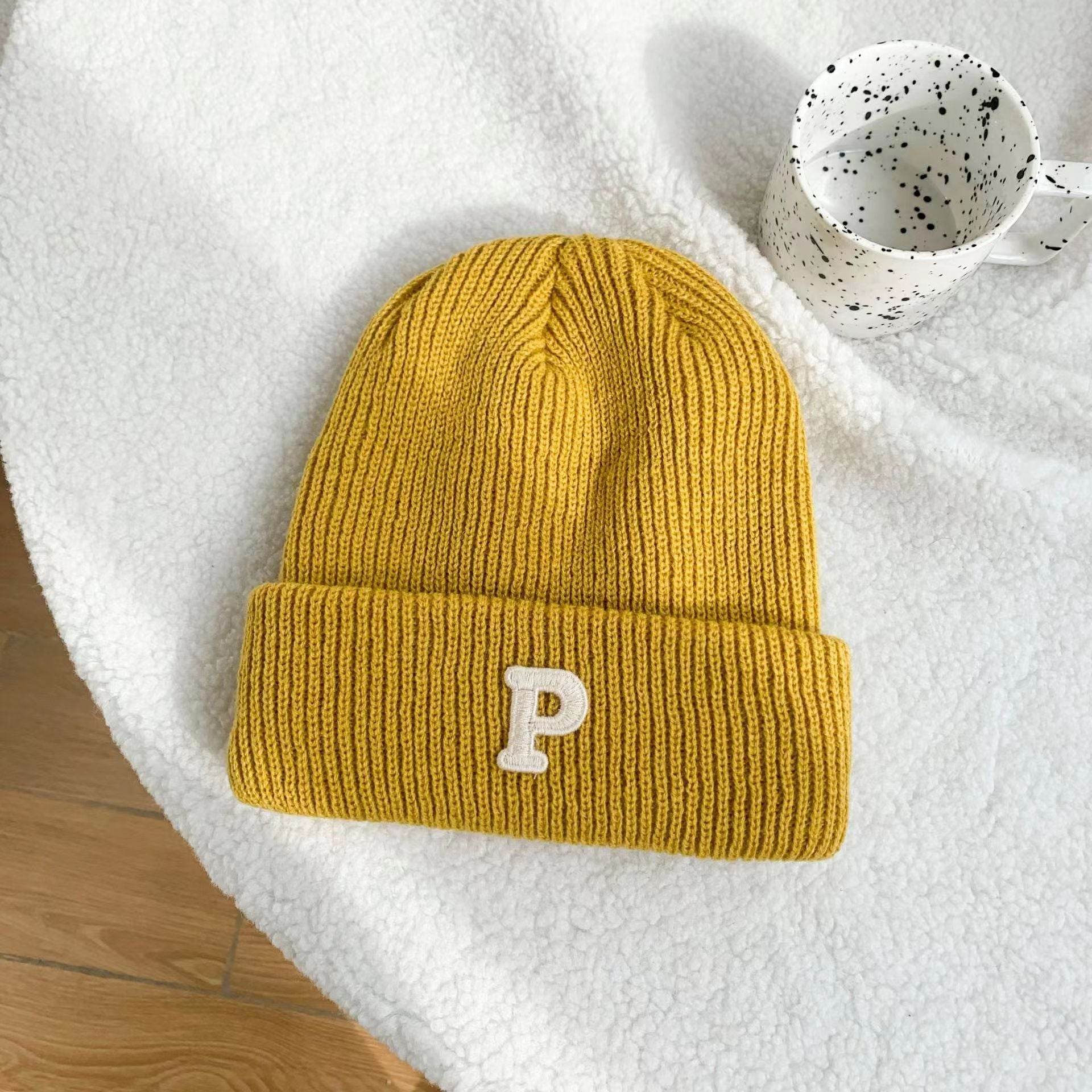 Men And Women Autumn And Winter Korean Style All-matching Couple Trendy Brand Thermal Head Cover Beanie Hat - Mubimart
