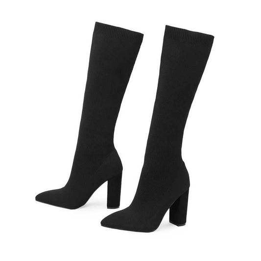 Thick High-heeled Thigh Boot Women - Mubimart