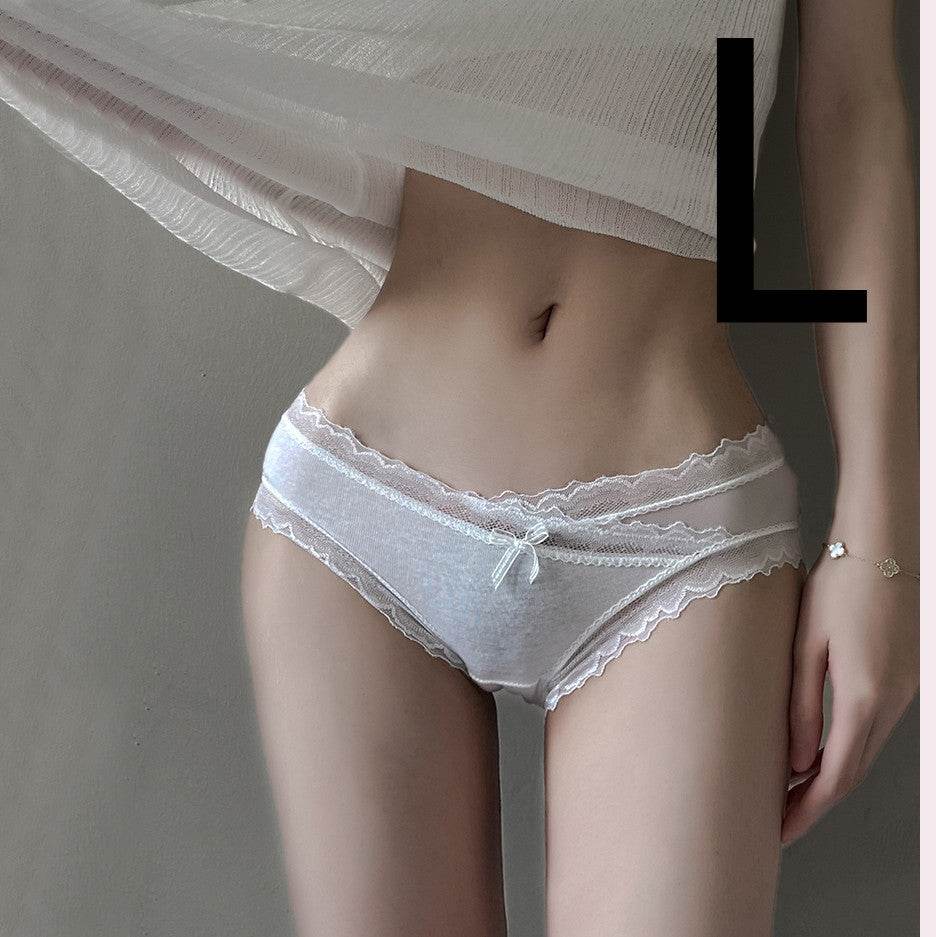 White Lace High Long Tube Over-the-knee Sling Socks - Mubimart