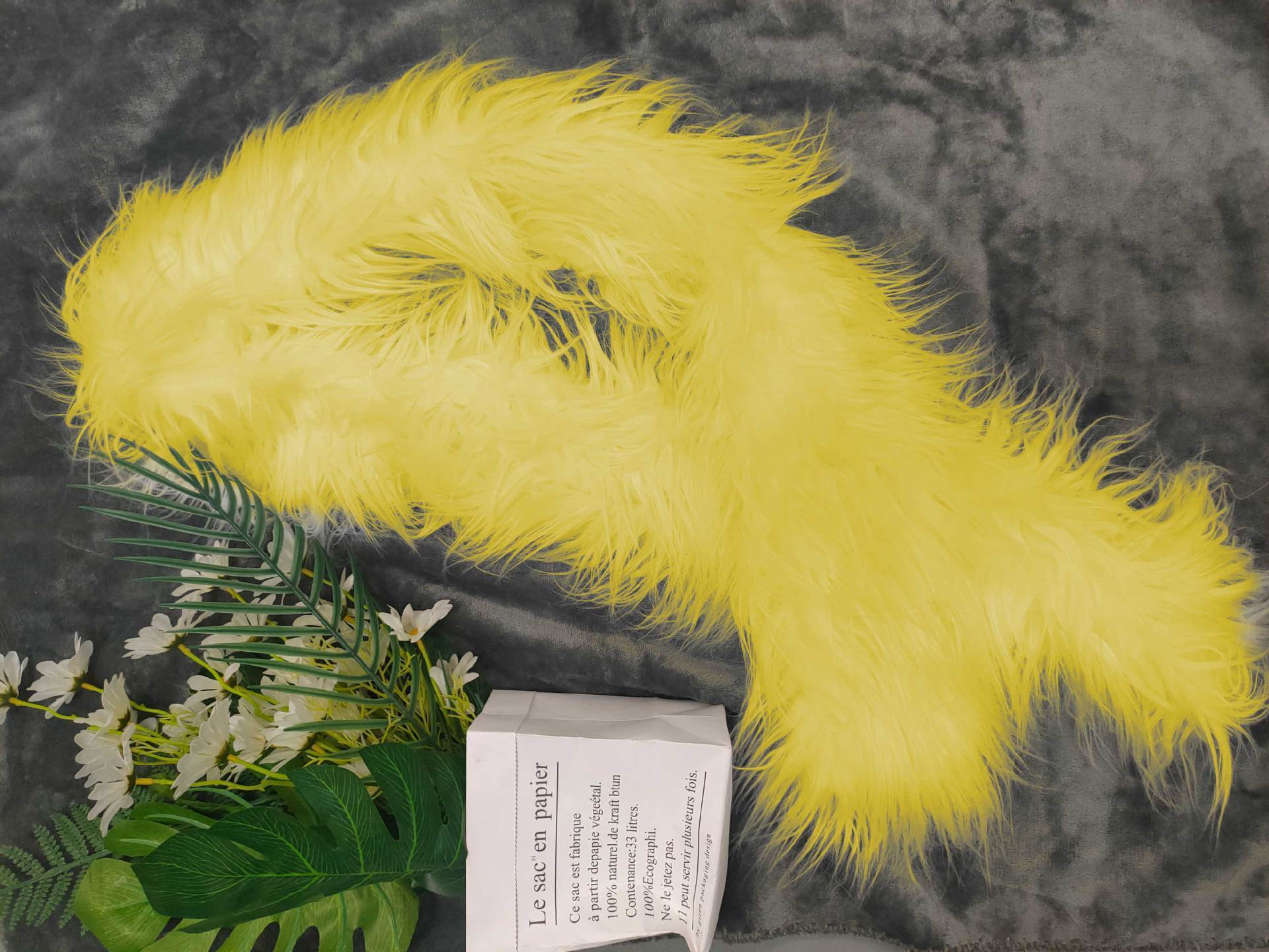 Fur Scarf LED Luminous Men And Women - Mubimart