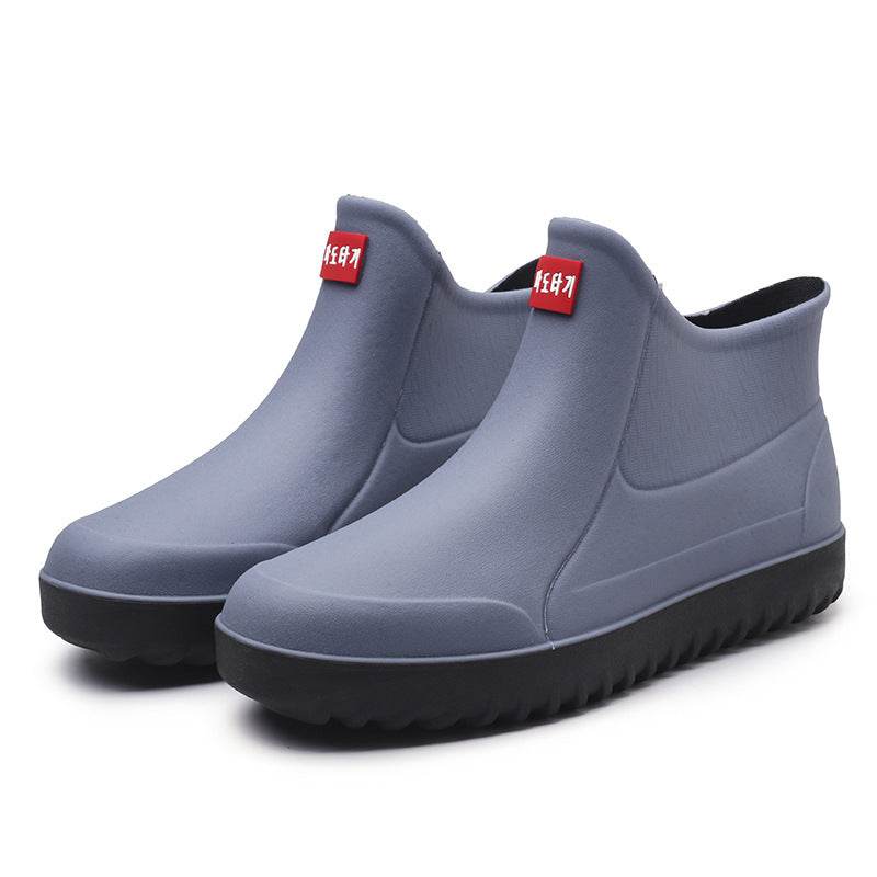 Men's Non-slip Waterproof Fashion Rain Boots - Mubimart