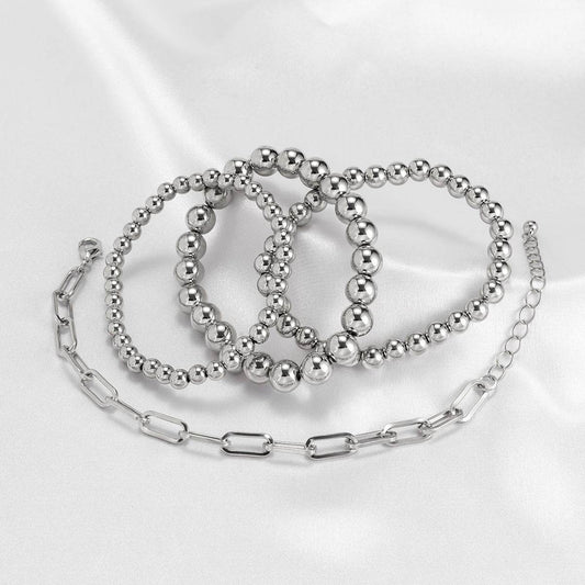 Street Shooting Personality Stacking Woven Beaded Bracelet Women - Mubimart