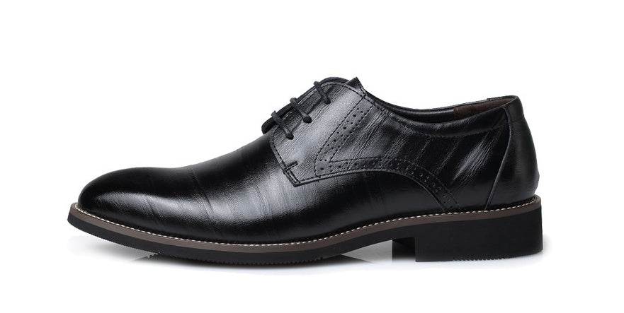 Men's leather shoes men's shoes dress business shoes large size men's shoes casual shoes - Mubimart