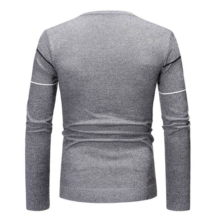 Round neck casual pullover sweater sweater - Mubimart