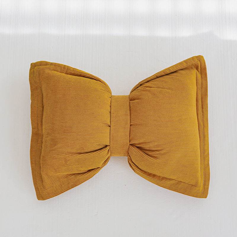 Creative Bowknot Cotton Lumbar Pillow - Mubimart