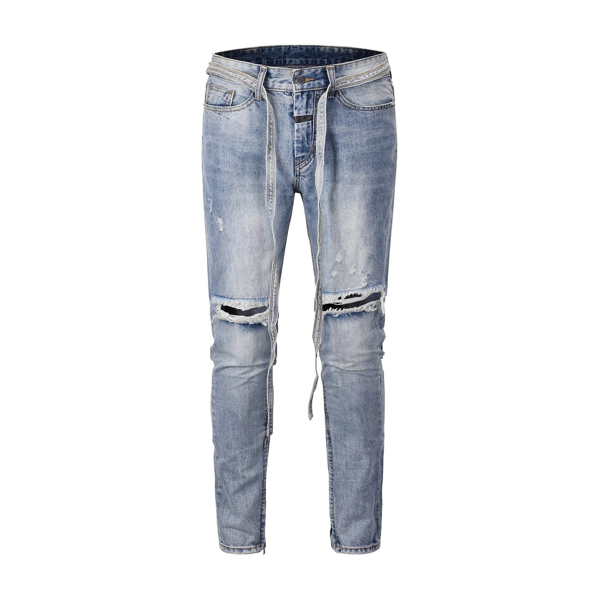Zippered Jeans - Mubimart