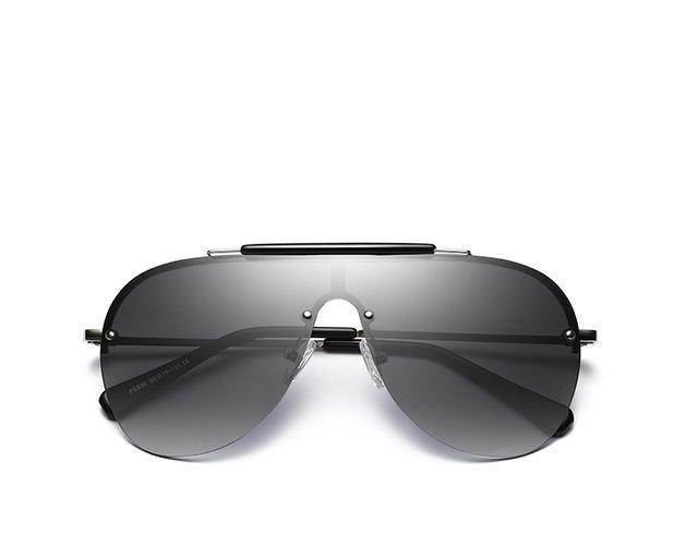 New Sunglasses Fashion One-Piece Large Frame Sunglasses Aviator Men's Sunglasses - Mubimart