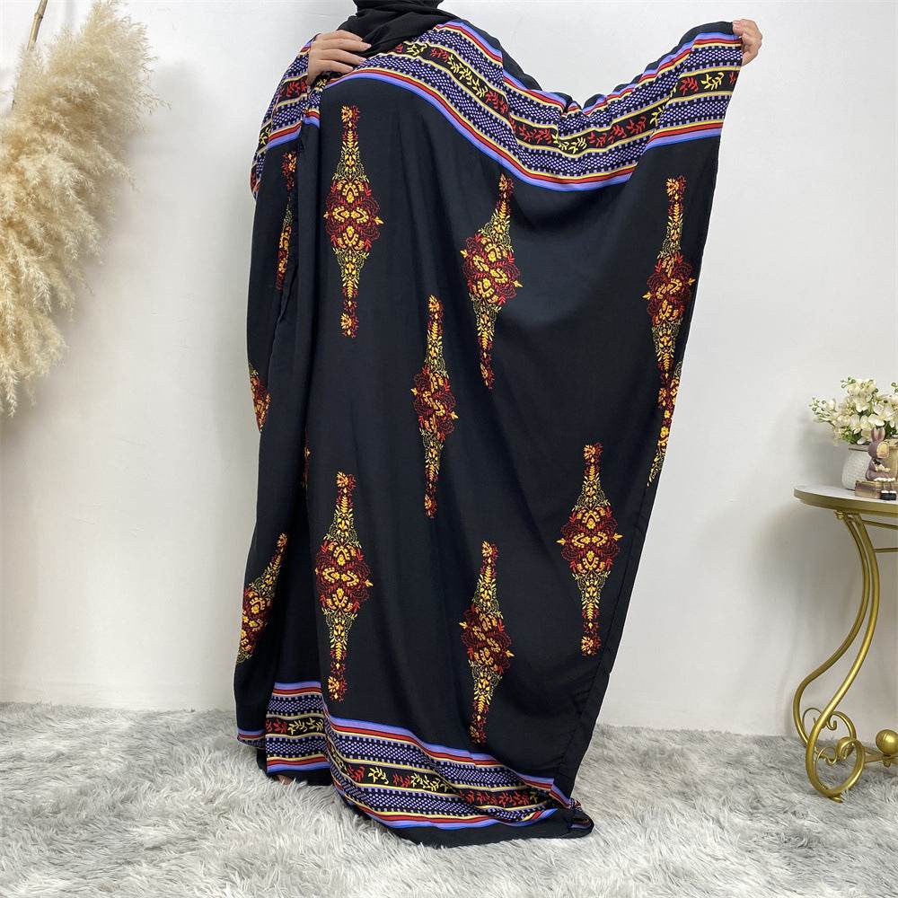 Batwing Sleeves Plus Size Women's Dresses - Mubimart