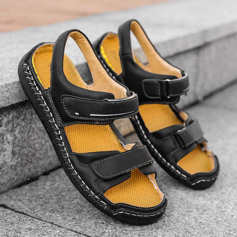 Men's Sandals Casual Trend Leather Sandals Men's Wholesale - Mubimart