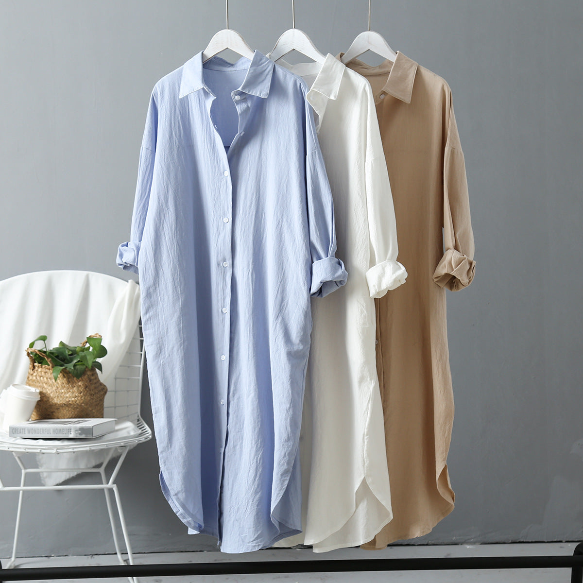 Shirt dress shirt - Mubimart - Shirt Dress 