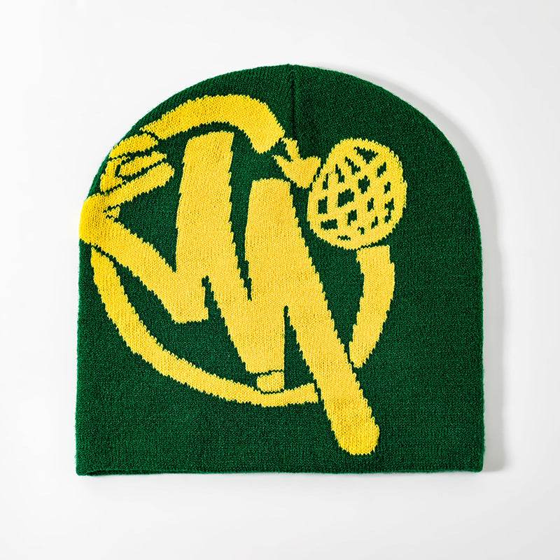 Cap Hip Hop Hat Double Layer Knitted Hat - Mubimart