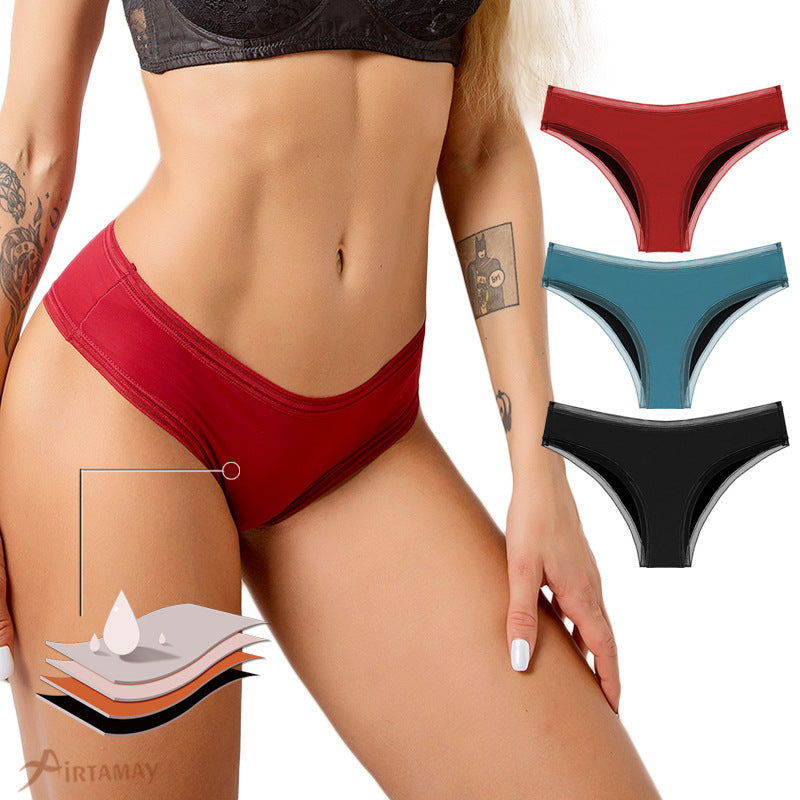 Women's 4-layer Sexy Lace Leak-proof Safety And Hygiene Panties - Mubimart - Period panties 