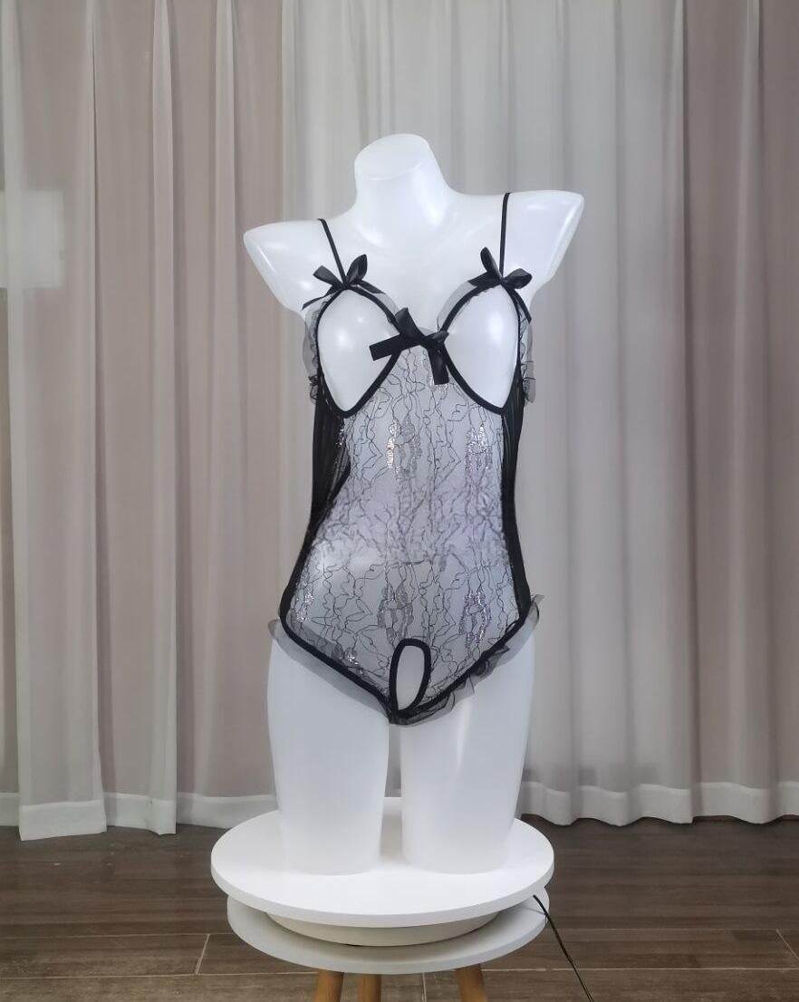 Mesh Tight Lingerie Set Bodysuit - Mubimart